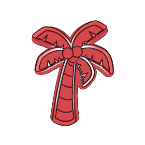 Palm Tree with Coconut Cookie Cutter