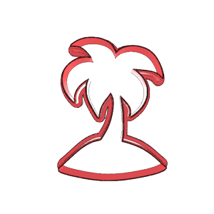 Palm Tree Island Cookie Cutter