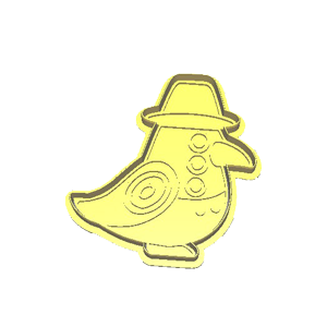 Cute K-Pop Bird Character Cookie Cutter