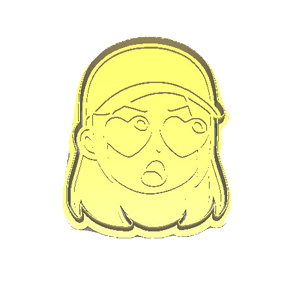 K-Pop Cap Girl Character Cookie Cutter
