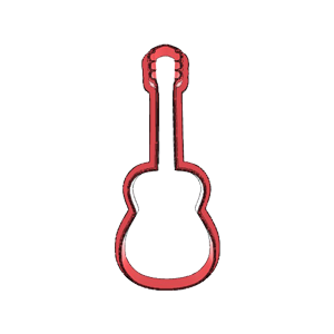 Acoustic Guitar Cookie Cutter