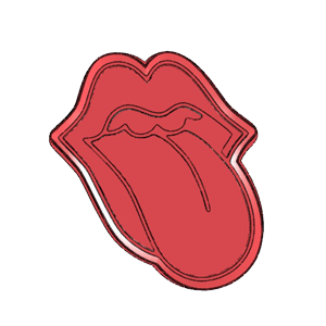 Rock Lips Tongue Cookie Cutter