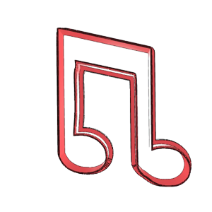 Beamed Notes Cookie Cutter