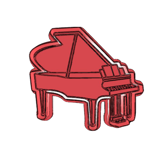 Grand Piano Cookie Cutter