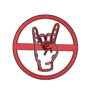 Rock Hand Sign Cookie Cutter