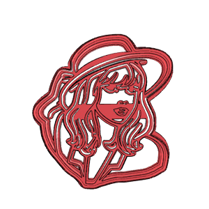 Long Hair Pop Star Cookie Cutter