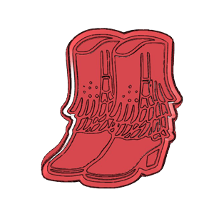 Fringe Boots Cookie Cutter