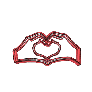Heart Hands Frame Cookie Cutter