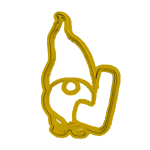 Gnome Hand Sign Cookie Cutter
