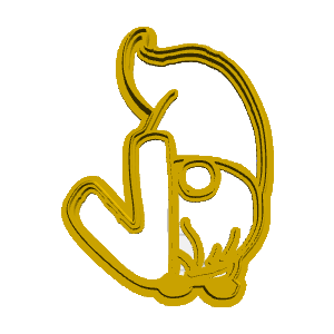 Peace Sign Gnome Cookie Cutter