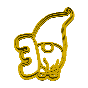 Sitting Gnome Cookie Cutter