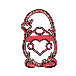 Gnome with Heart Cookie Cutter