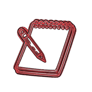 Writing pad Cookie cutter