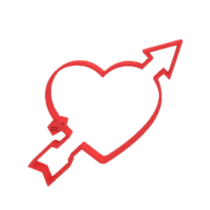 Arrow through Heart Cookie Cutter