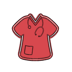 Doctor Scrubs Cookie Cutter