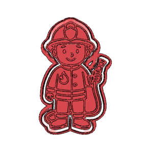 Firefighter Character Cookie Cutter