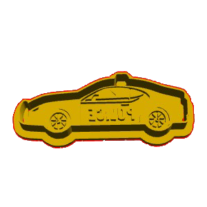 Police Car Outline Cookie Cutter