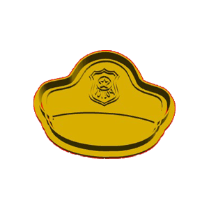 Police Hat Cookie Cutter