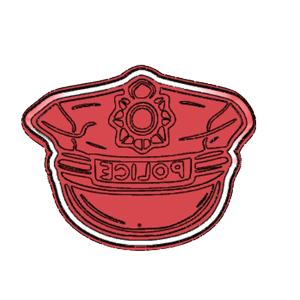 Police Hat Cookie Cutter