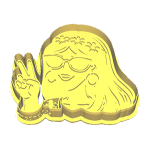 Hippie Girl Cookie Cutter