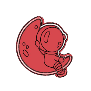 Astronaut on Moon Cookie Cutter