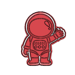 Astronaut Wave Cookie Cutter