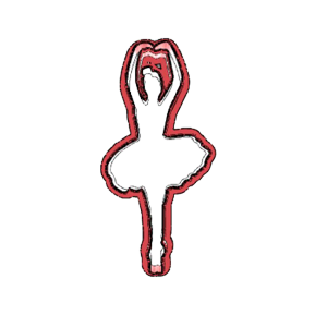 Ballerina Stretch Pose Cookie Cutter