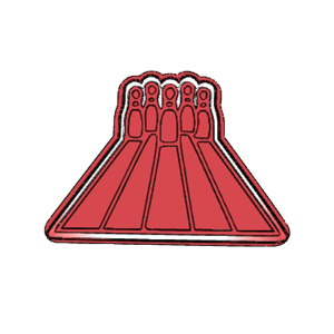 Bowling Pins Triangle Cookie Cutter