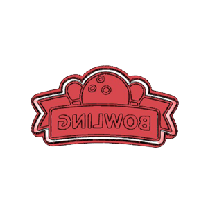 Bowling Banner Cookie Cutter