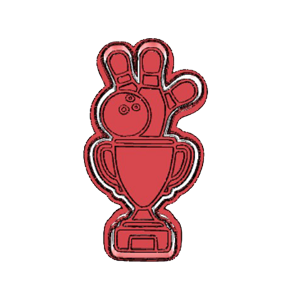 Bowling Trophy Cookie Cutter
