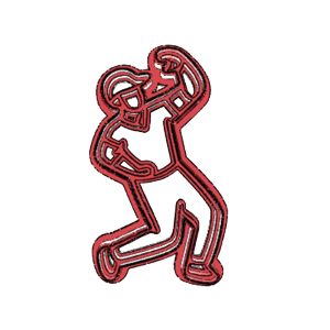 Cricket Player Batting Cookie Cutter