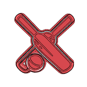 Cricket Bat Crossed Cookie Cutter