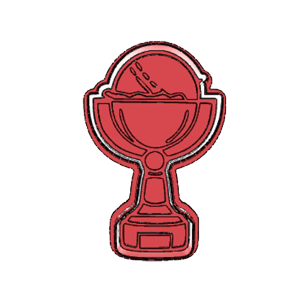 Cricket Trophy Cookie Cutter