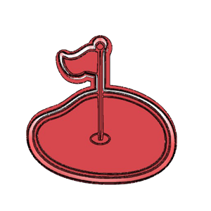 Golf Hole Flag Cookie Cutter