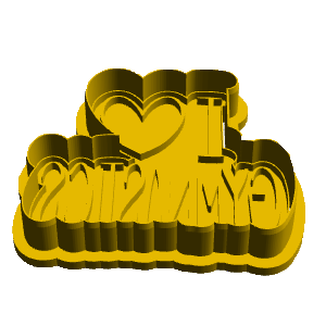 Gymnastics Text Cookie Cutter