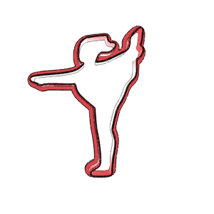 Gymnast Kick Pose Cookie Cutter