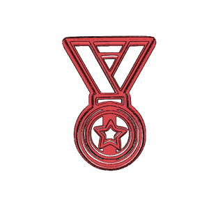 Gymnastics Medal Cookie Cutter