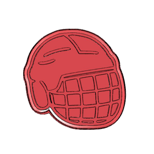 Hockey Helmet Cookie Cutter
