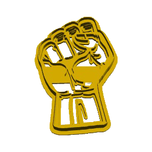 Raised Fist Cookie Cutter