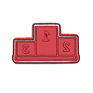 Winners Podium Cookie Cutter