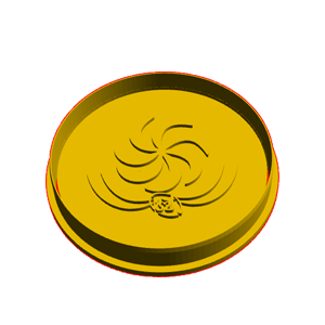 Rugby Spiral Coin Cookie Cutter