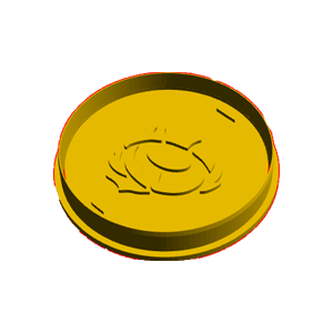 Rugby Swirl Coin Cookie Cutter