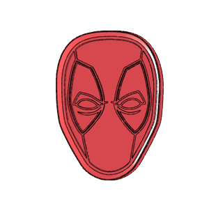 Masked Hero Face Cookie Cutter