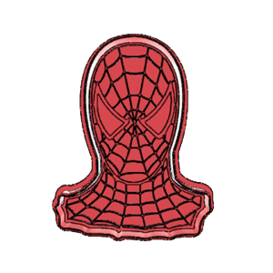 Web Hero Face Cookie Cutter