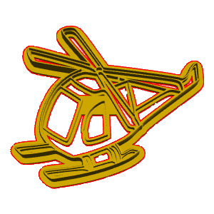 Helicopter Outline Cookie Cutter