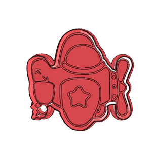Cartoon Pilot Cookie Cutter