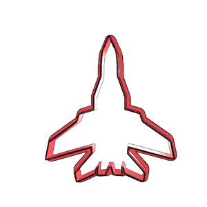 Jet Silhouette Cookie Cutter