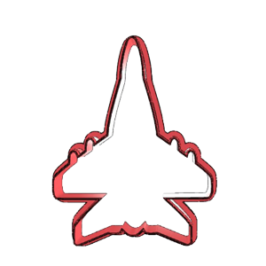 Fighter Jet Outline Cookie Cutter