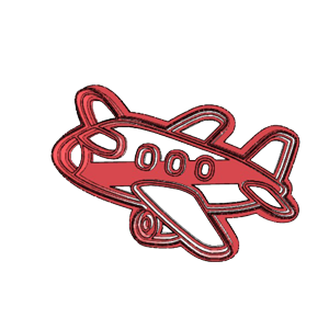 Cartoon Airplane Cookie Cutter
