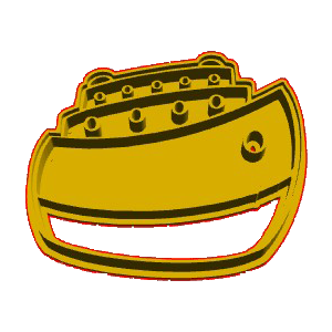 Cartoon Boat Cookie Cutter